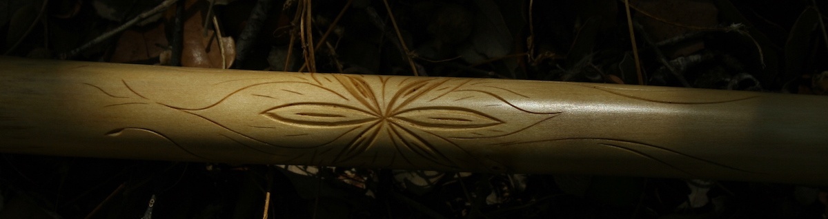 Flower Carving in Elder Flute
